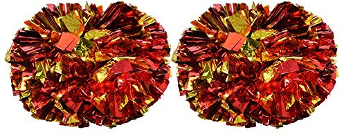 Tbest Cheerer Pom Poms Cheering, 1 Paar Cheerer Pom Poms Aero Cheering Pompons Metallic für Tanzparty Schule Sport Wettbewerb