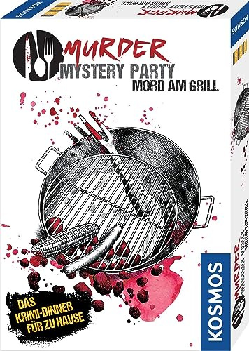 Kosmos Murder Mystery Party - Mord am Grill | Das Krimi-Dinner für zu Hause, Komplett-Set für genau 6 - 8 Personen ab 16 Jahren, Partyspiel