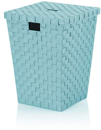 kela Wäschesammler Alvaro frostblau (BHT 40x40x52 cm) BHT 40x40x52 cm blau Wäschesammler Wäschekorb Wäschebox Wäschetruhe