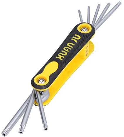 SK ‑ 289 Llave de Estrella Plegable 8 en 1, Juego de Llaves Torx Plegable T9 T10 T15 T20 T25 T27 T30 Y T40, Juego de Llaves Combinadas Portátiles de Reparación de Herramientas