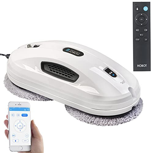 Sichler Haushaltsgeräte HOBOT-368 Intelligenter Fensterputz-Roboter mit Fernbedienung und App