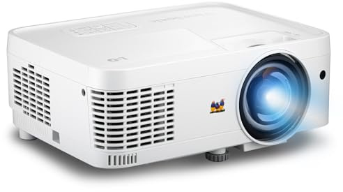ViewSonic LS560WH 3000 Lumens WXGA Short Throw LED Projector, High Brightness for Business and Education, H/V Keystone and 360-Degree Projection for Easy Setup, and LAN Control Inputs