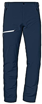 Schöffel Herren Pants Folkstone Warm M, warme Wanderhose mit 4 Wege-Stretch, wasserabweisende Thermohose mit vorgeformtem Knie, navy blazer, 50