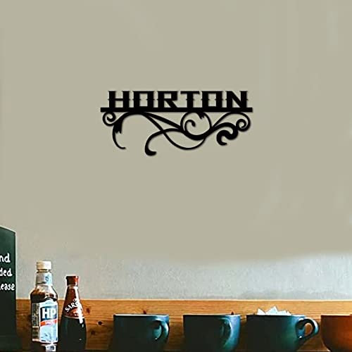 Metallschild, Nachname, personalisierbar, Metallschild, Nachnamenschild, Haustür, Monogramm, Wanddekoration, Familienname, Seehaus, personalisiertes Hochzeitsgeschenk, 35,6 cm, Muttertagsgeschenk