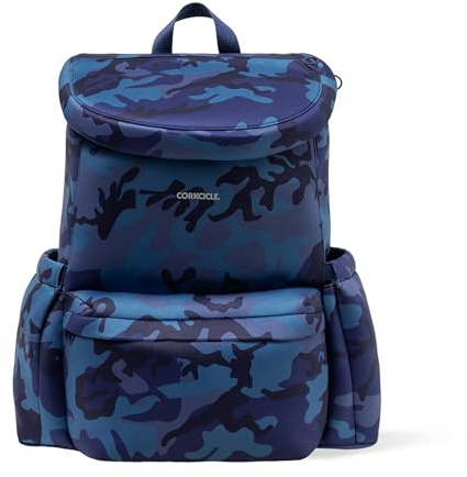 Corkcicle Lotus Backpack Cooler Bag - Keeps Drinks Cold All Day - Food Safe Interior - Navy Camo