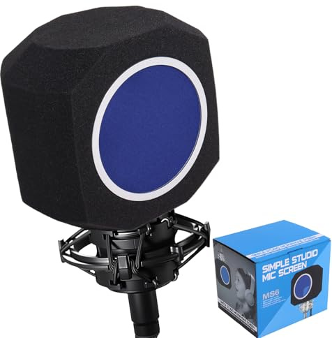 Pro-Grade Microphone Isolation Ball & Pop Filter — High-Density Acoustic Foam Noise Reduction Shield for USB & Condenser Mics, Portable Vocal Recording Sound Absorption for Podcast, Studio & Streaming