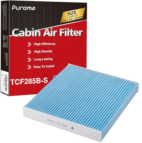 Puroma Cabin Air Filter Compatible with Toyota Camry, RAV4, Highlander, Corolla, Sienna, Tundra, Prius, 4Runner, Subaru Outback and Legacy, Lexus, Scion, Land Rover, Replacement for CP285, CF10285