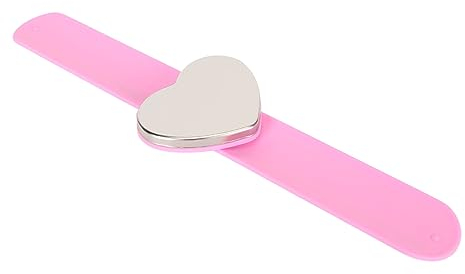 Nadelkissen-Handgelenknadelhalter, Silikon, Herzförmig, Zum Nähen, Starker Magnet, Nadelkissenhalter für Hand-DIY-Styling, Rosa