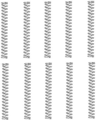 MACHSWON 10 Stück komprimierte Federn für Möbel, Fliegengittertüren, Rasenmäher, Edelstahl-Reparaturprojekte, 16 mm Druckfeder, 1 mm Außendurchmesser