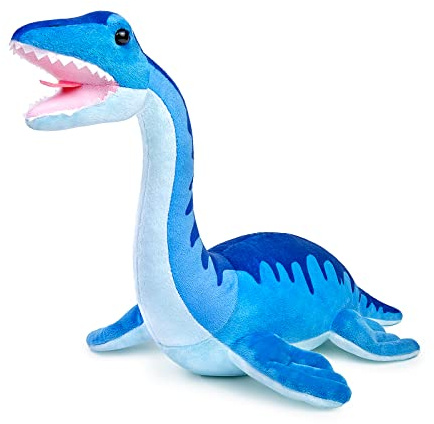 Tiny Heart Plesiosaurus Dinosaurier Stofftier Plüschtier realistisches Dinosaurier Plüsch schönes Tier niedliche und weiche Geschenke Dinosaurier für Kinder Jungen und Mädchen Spielzeug Blau 16”