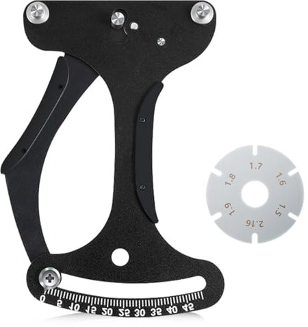 mizikuu Tensiometro Raggi Bici, Strumento di Misurazione di Tensione dei Raggi della Bicicletta in Lega di Alluminio CNC Strumento di Regolazione della Tensione del Filo con Ruota Indicatore