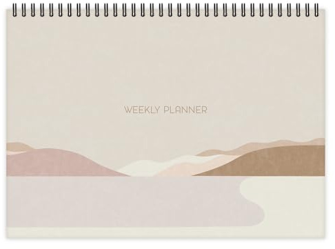 etmamu 258 Wochenplaner A4 Abstract Shapes Nr. 4, 60 Blatt, Kalender für Erledigungen, Termine und Aufgaben