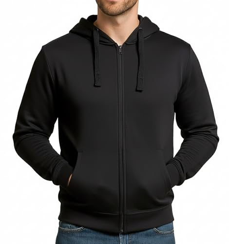 ROCK-IT Apparel Herren Kapuzenjacke, Zipper Hoodie mit Reißverschluss-Seitentaschen [S-5XL] weicher Premiumstoff, Kapuzen Sweater Jacke, Workerhoodie, Pullover Hoody, Regular Fit