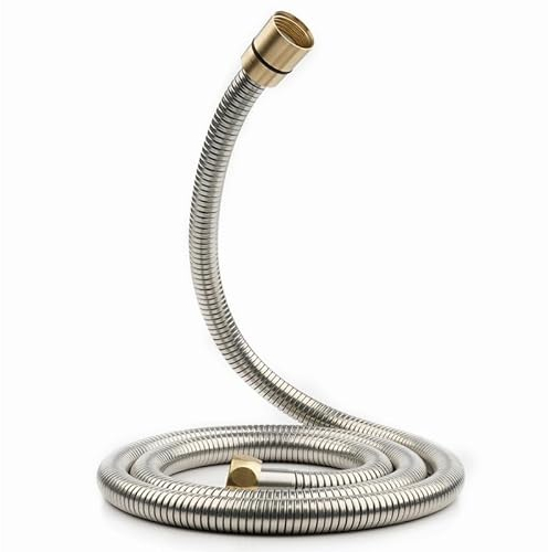 Tuyau de douche en acier inoxydable 304 avec protection anti-torsion, flexible et anti-torsion - Tuyau de douche universel en métal pour douchette à main - 2 m
