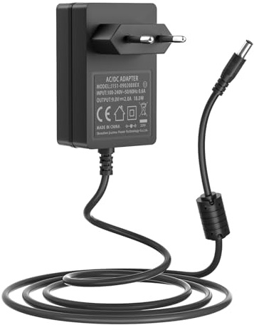 für RockJam Tastatur-Netzteil,9V 2A Netzteil, für RockJam RJ5061 RJ-549 RJ-654 RJ361 RJ-561 RJ-761 RJ-661 für Kasa Smart EC70 EC71 KC410s Schwenk/Neigung für Baby- und Tierbettbett Spitze positiv