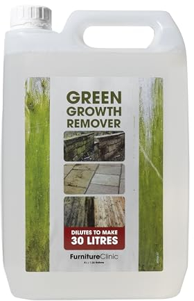 Patio Cleaner Concentrate 5L Makes 30L - Green Stain Removal - For Patios, Wood Decking or Fence, Driveways, Roofs & Block Paving Cleaning - Green Growth Remover