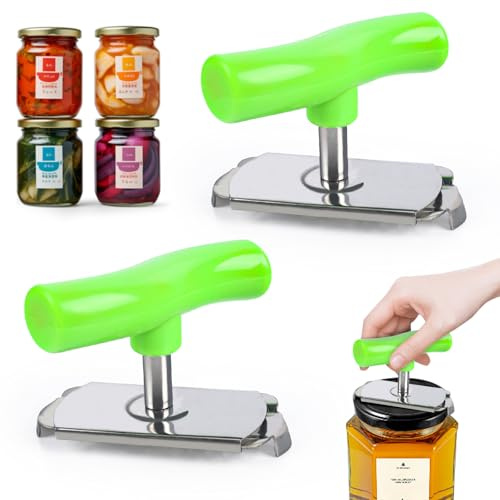 JWTRSVTY 2Pcs Stainless Steel Lids Off Jar Opener, Arbeitssparender Dosenöffner, Effortless Arthritis Jar Opener, Effortless Arthritis Glasöffner, Dosenöffner Senioren, für Familie, Picknick, Geschäft