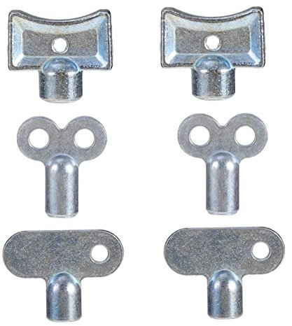 NIYANGLE 2sets Radiator Exhaust Valves Set Radiator Accessories Exhaust Valve Key Radiator Bleed Hole Key Zinc Alloy Radiator Vent Air Valves Key 6pcs*2