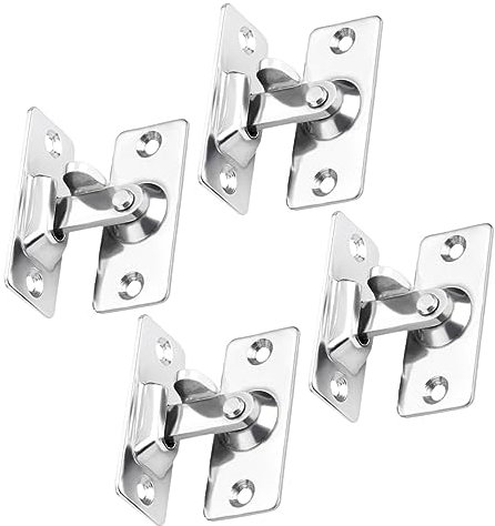 OSALADI 4pièces Verrou Loquet Coulissant Degrés Acier Inoxydable Solide Et Verrou De Porte Anti-cambriolage Pour Portes Intérieures Et Extérieures Lot