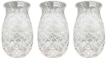 Faeymth 3 Stück Ananas-Cocktailgläser, Geprägte Saftgläser für Cocktails und Getränke