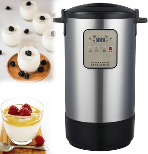 MáQuina De FermentacióN AutomáTica, 12l Yogurtera EléCtrica AutomáTica, Yogurtera De Acero Inoxidable Con Pantalla Lcd Inteligente, Para Yogur, Vino De Arroz,12L