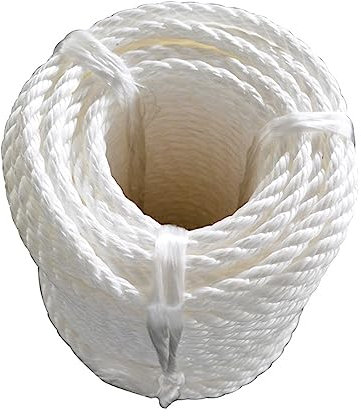 Dockleinenseil, Bootszubehör, 10 Meter, 3-strängige Dockleinen mit gespleißter Schlaufe, Marine, Angeln, Kajakfahren, Bootszubehör 10–20 mm(12mm)