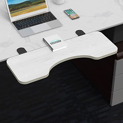 Ergonomische Tastaturstütze mit Klemme, verstellbare Schreibtischauflage für Arme und Ellbogen, Weiß, 64 x 24 cm (75 x 24 cm), ideal für den Computergebrauch, verbessert Komfort und Körperhaltung