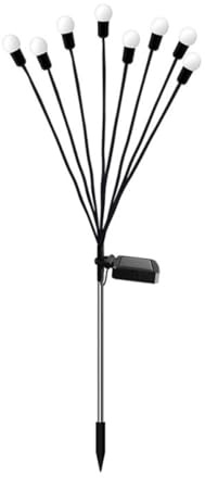 Healeved Luce Solare da Giardino 8 LED Oscillazione a Vento Lampada da Cortile Ricaricabile senza Fili Illuminazione Esterna Automatica per Decorazioni Giardino e Spazi Esterni