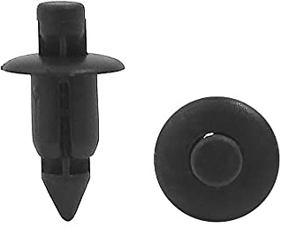 sourcing map 20 pz 6mm nero in plastica rivetti a pressione di fissaggio rivestimento porta parafango per auto