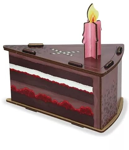 Werkhaus PP 1202 Geschenkbox Schokotorte Braun ca. 13,5 x 20 x 21 cm Geschenkverpackung Geschenkschachtel