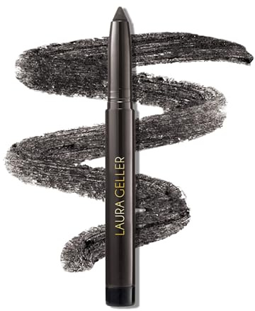 LAURA GELLER NEW YORK Lápiz de Ojos Kohl Kajal de Larga Duración - Delineador de Ojos Hidratante y Vibrante con Sacapuntas Incorporado para Gran Precisión - Deep Charcoal Kohl