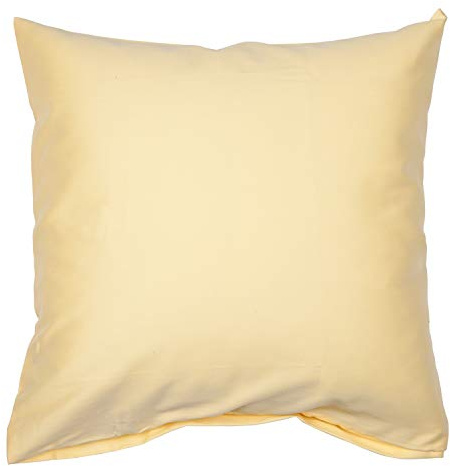 Traumschloss Mako-Satin Kissenbezug aus 100% gekämmter Mako-Baumwolle - hautsympathisch und atmungsaktiv, Farbe:gelb, Größe:40x40
