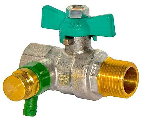 Trinkwasser Messing Kugelhahn DVGW ½“-11/4“ Zoll IG-AG Knebelgriff u Entleerung Größe 1/2