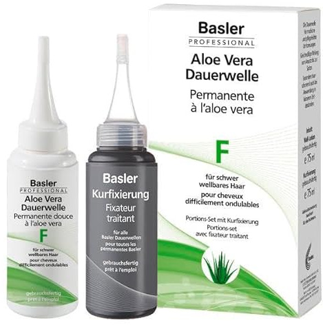 Basler Juego de ondas permanentes de aloe vera para cabello difícil de ondular