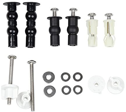 WC Kit Sostituzione Viti, 5 Paia Cerniere in Acciaio Inox per Coperchio WC, Coperchio Superiore Del WC Viti, Fissaggi WC Sedile, Viti Cerniera WC Viti Universali, per WC Copriwater