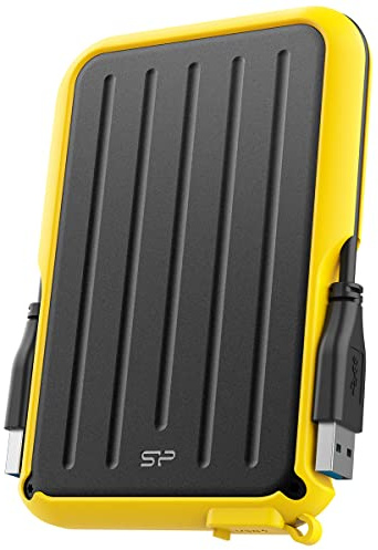 Silicon Power Disque dur externe A66 pour jeux PS5 PS4 Xbox One PC et Mac Jaune 2 To