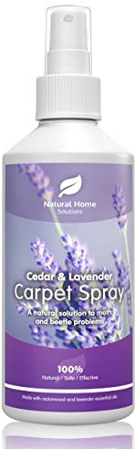 Natural Carpet Moth Beetle Killer Repellent Cedar & Lavender Treatment for Larvae Cockroaches Silverfish Spiders Ants Bed Bugs Lice Ticks Fleas Made in the UK