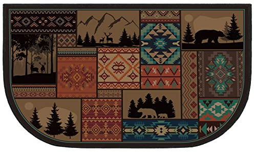 Demissle Kaminteppich, Kaminmatte, Kabine, Südwestern, feuerfest, feuerbeständig, Teppich für Holzofen, Boden für Küche, drinnen und draußen (klassisch, 68 x 121 cm)