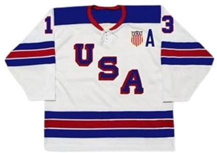 USA White Hockey Jersey Sewn Any Name Number
