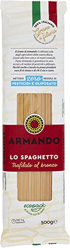 Il Lo Spaghetto Pasta al Bronzo Lot de 12 pâtes de blé italien 500 g | Tenuta in cottura ruvida ; forme longue classique pour sauces tomates et carbonara, poids net total 6 kg
