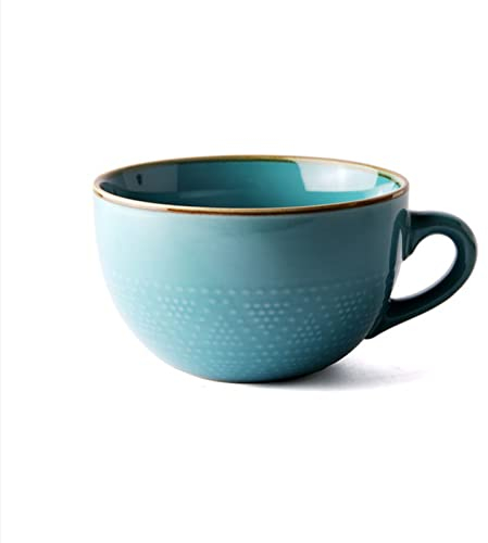 Ciotola for cereali, scodella for zuppa, scodella for il tè, ciotola for la colazione in ceramica con tazza da zuppa grande con manico, ciotola for zuppa di cereali da 700 ml, zuppa di zucca e insalat