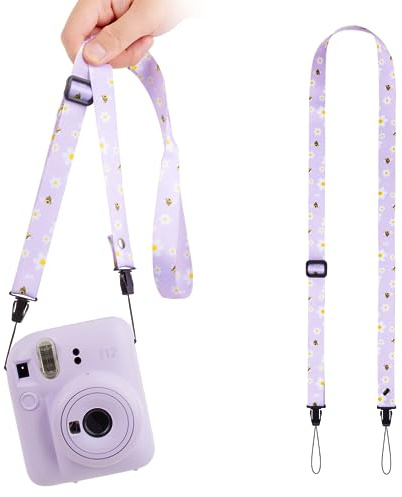 VOVMOEYA Kameragurt – Tragegurt für Kamera, kompatibel mit Fujifilm Instax Mini, Sony ZV-E10, ZV-1, ZV-1F, Canon EOS M50, Nikon DSLR – Lila