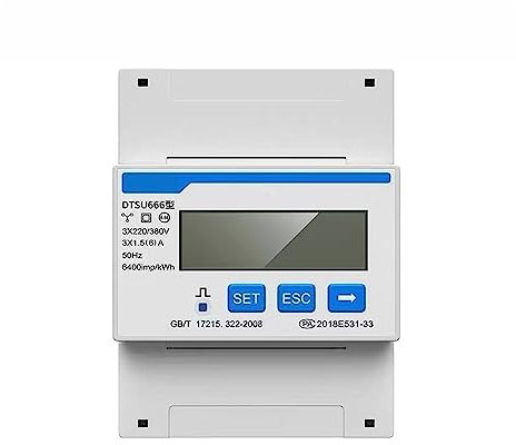 nmbhus Compteur D'énergie Électrique Programmable Compteur D'énergie Électrique Onduleur Solaire PV Surveillance de la consommation d'énergie (Color : DTSU666-CT 100-5A)