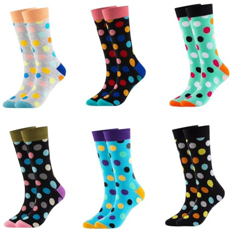 Gi&Gi Calzini Donna a Pois Colorati, 12 paia 6 paia 4 paia, Fantasia Multicolore, Cotone (IT, Testo, Taglia unica, Regular, Regular, MULTICOLORE POIS)