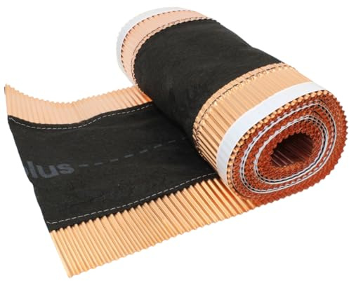 KAUFDACH® GEO-Vent+ CU - Nastro in rame, 310 mm x 5 lfm, rotolo di colmo per tetti (RAL8029 – rame)