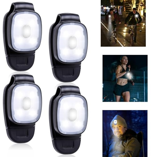 GOMETY Lámpara LED con clip, linterna frontal LED USB recargable con 3 modos, luz de carrera LED, lámpara de cabeza pequeña, lámpara para niños, resistente al agua, para camping, senderismo, mochila