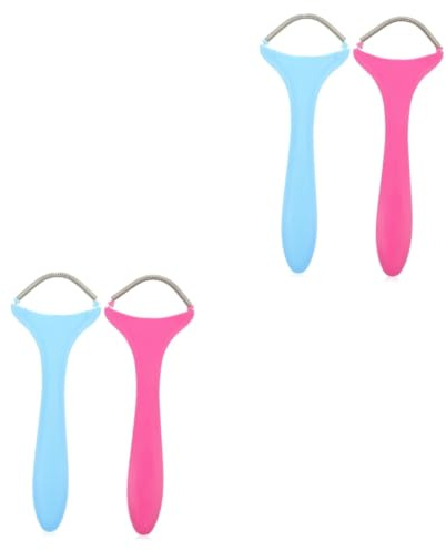 Healeved 4piezas Epilador Facial Manual Para Mujeres Herramienta De Depilación De Inoxidable Para Barbilla y Mejillas Portátil y Para Diseño Antideslizante