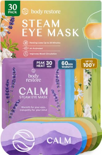 Body Restore Heated Eye Mask for Dry Eyes 30 Pack – Mothers Day Gifts for Mom, Birthday Gifts for Women and Men, Self Heating Warm Compress, Relaxation – Variety
