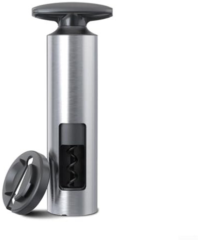 Zilimontt Effortless Manual Stainless Steel Wine Opener Set, Red Wine Bottle Opener Set,Manual Wine Bottle Opener Set,Stainless Steel Opener Set(2-PIECE SET)