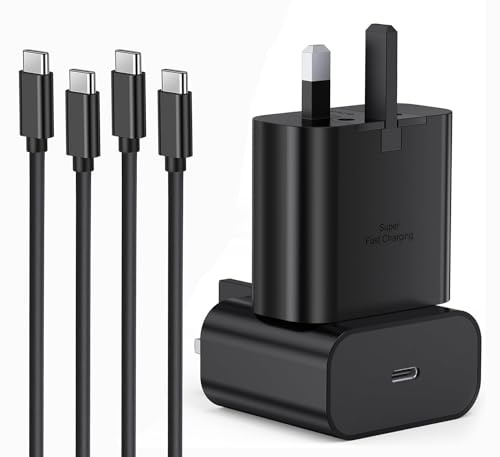 2PACK Samsung Fast Charger, Samsung USB C Charger Plug and Cable 1M USBC to Type C Charging Lead for Galaxy S26 S25 S24 S23 S22 S21 S20 A17 A16 A15 A14 A13 A32 A33 A34 A35 A36 A52 A53 A54 A55 A56 A26
